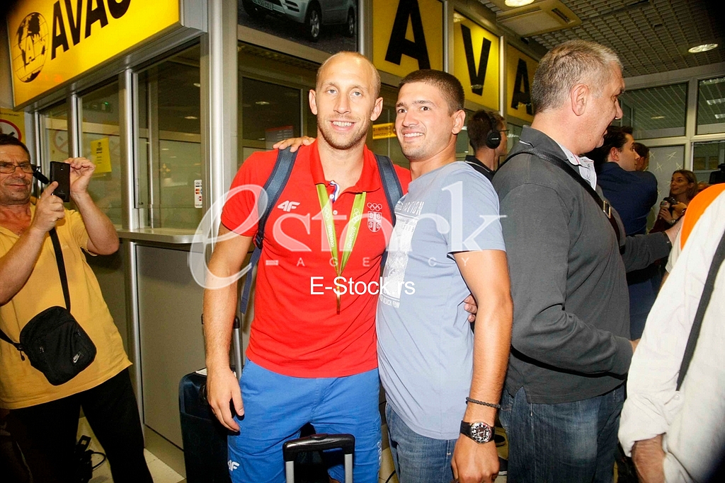Serbia,Belgrade 23.08.2016. Serbian olimpic team on airport Nikola Tesla 