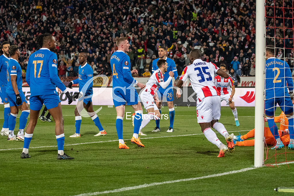Fudbal: 1/8 finala Lige Evrope, Crvena zvezda - Glazgov Rendžers