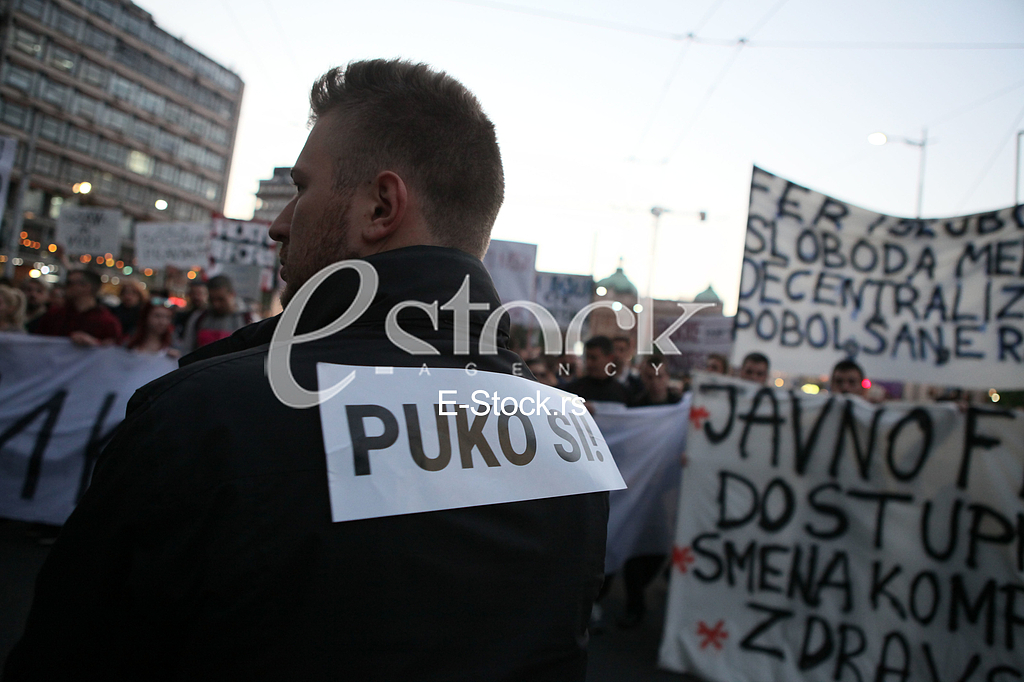Demonstration for the Presidential elections Aleksandar Vucic