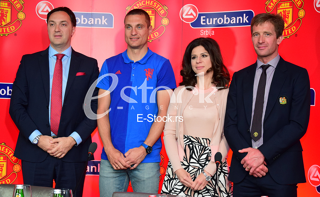 press conference at the restaurant Novak, The extension of cooperation between Eurobank Serbia and Manchester United FC, Nemanja Vidic