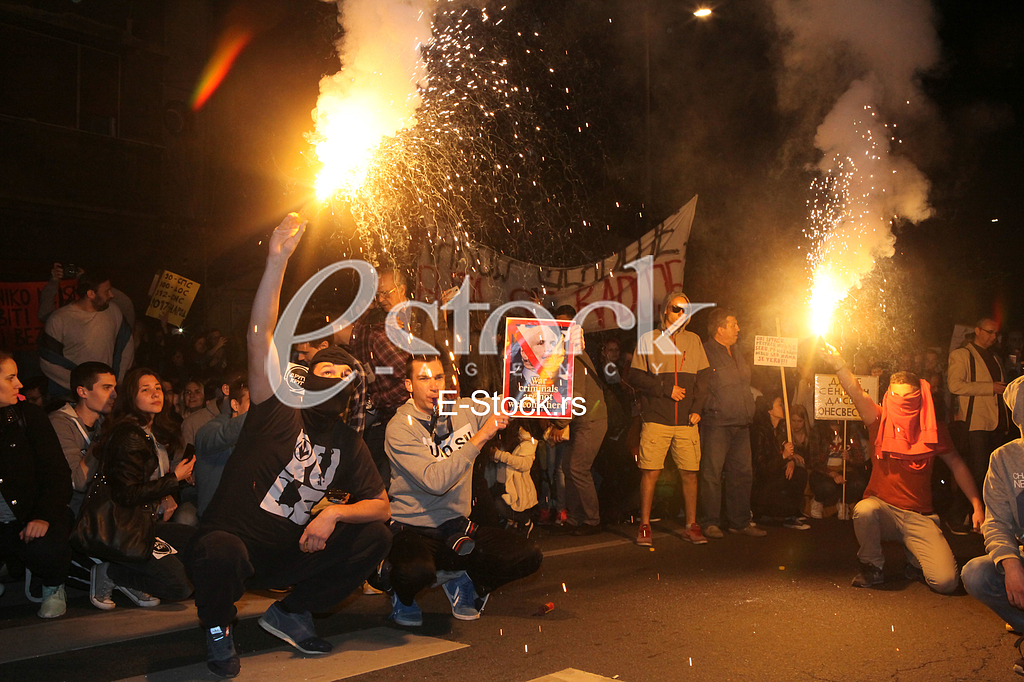 Demonstration for the Presidential elections Aleksandar Vucic