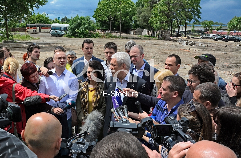 Meeting of the Democratic Party of Serbia in Hercegovacka street