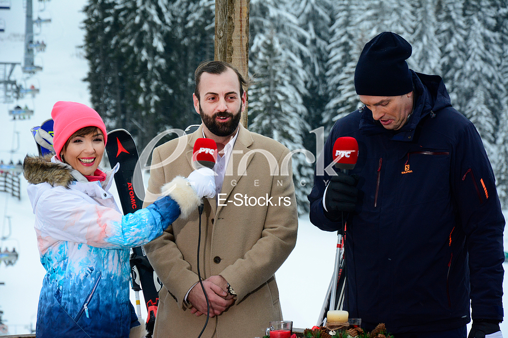 Live  TV show Sarenica with Ana Babic and Slobodan Sarenac, RTS TV station