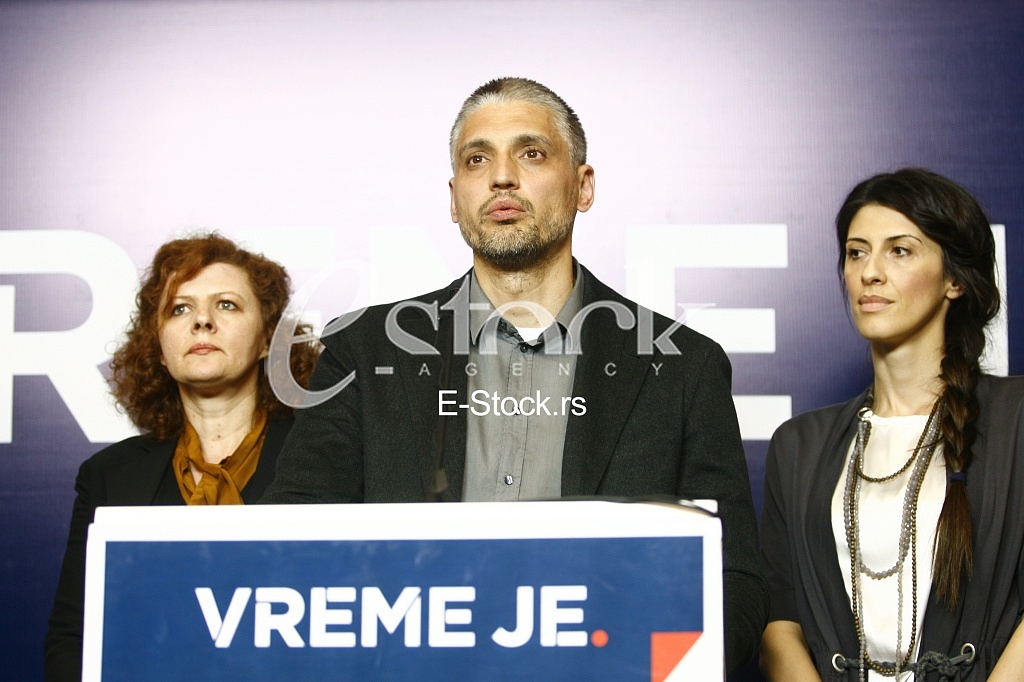 Cedomir Jovanovic speaks to the press