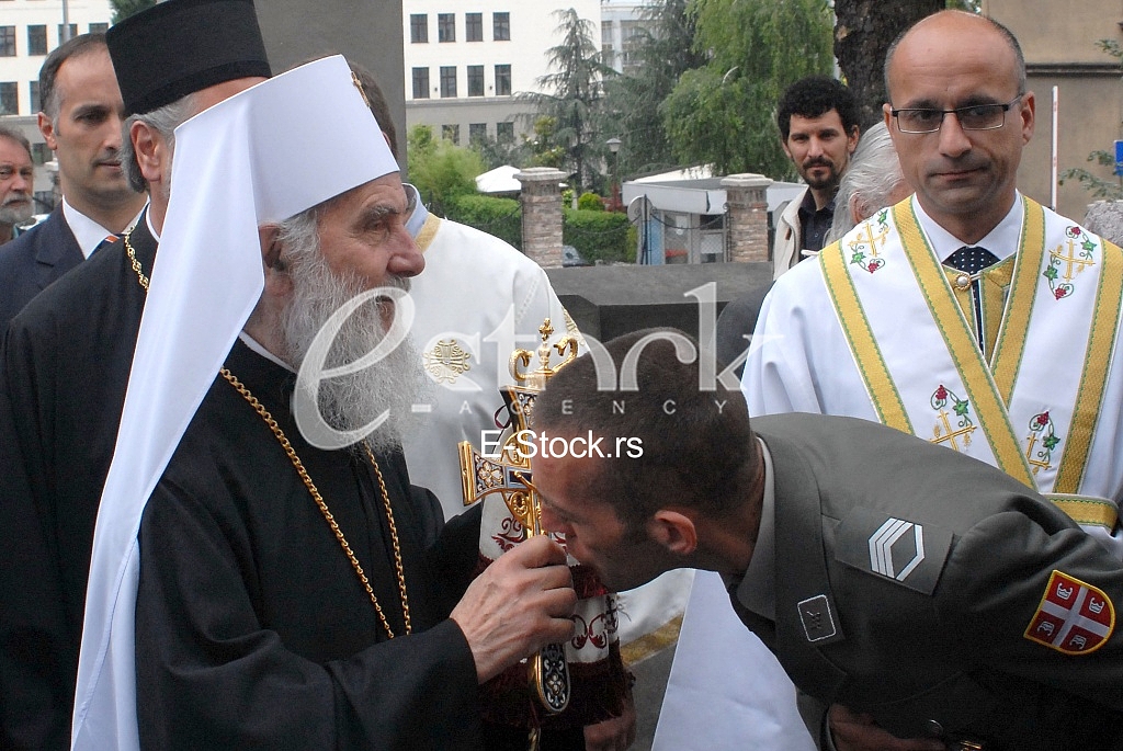 Serbian patriarch Irinej.
