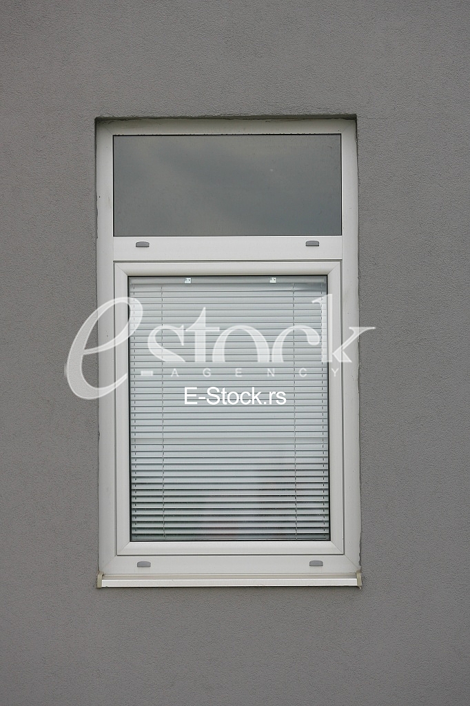 window at the gray wall, aluminum pvc window