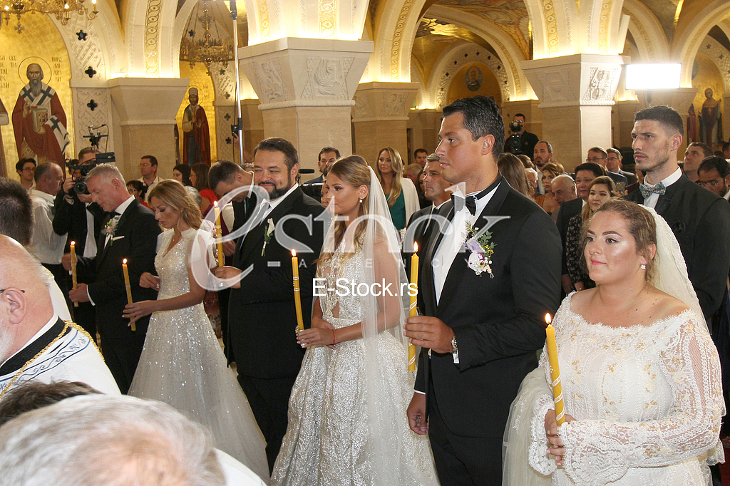 Vencanje Karic, Nebojsa Karic i Ksenija Luhnova,  Nadezda Karic i Dejan Lazarevic, Danica Karic i Nikola Stojilkovic
