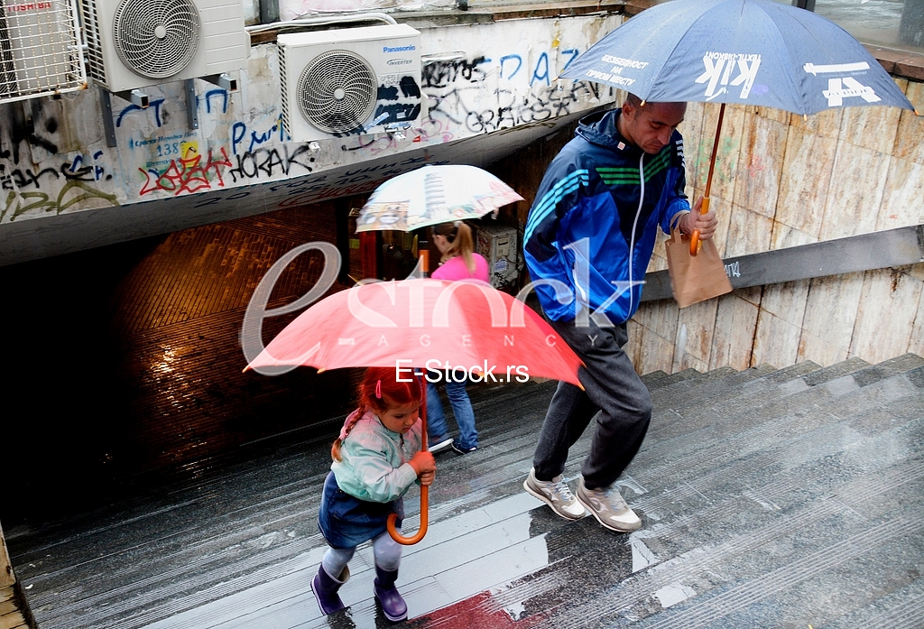 Rain in Belgrade, bad weather