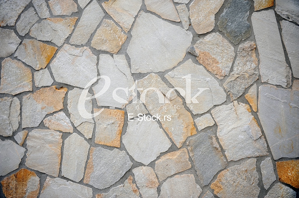 real stone wall and floor surface with cement
