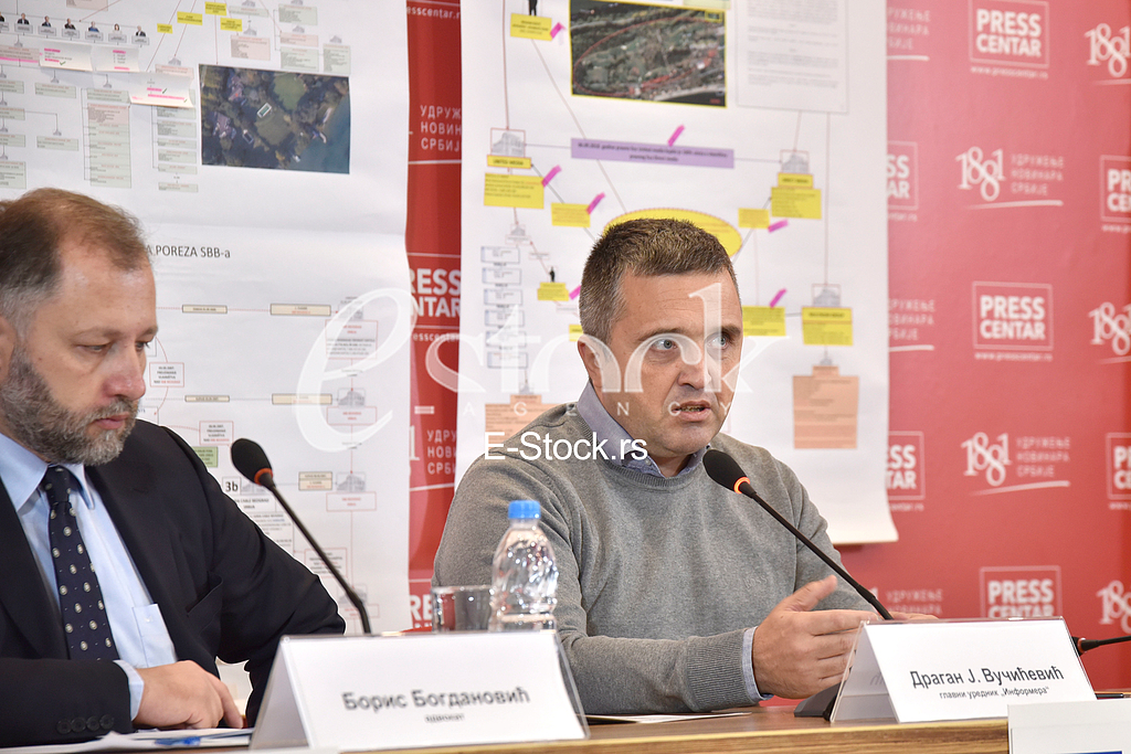 Press conference of Dragan Vucicevic s editorial staff on Dragan Djilas s pressures and attempts to quit newspapers