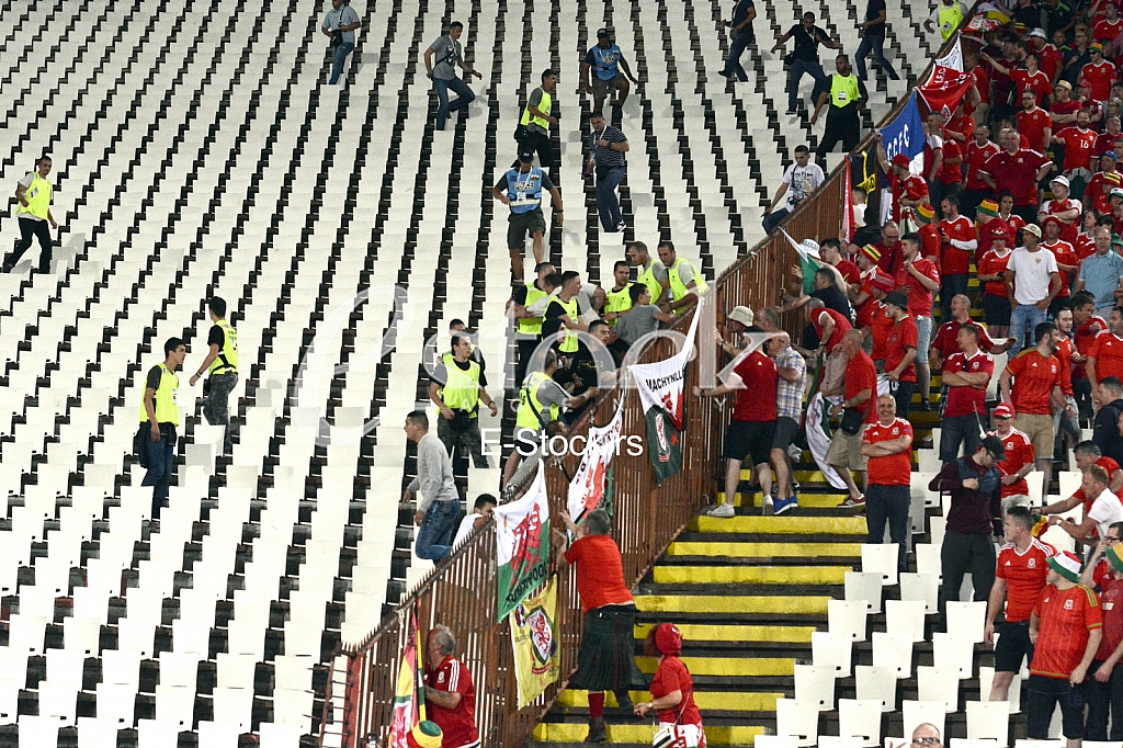  Serbia-Wales, football match.
