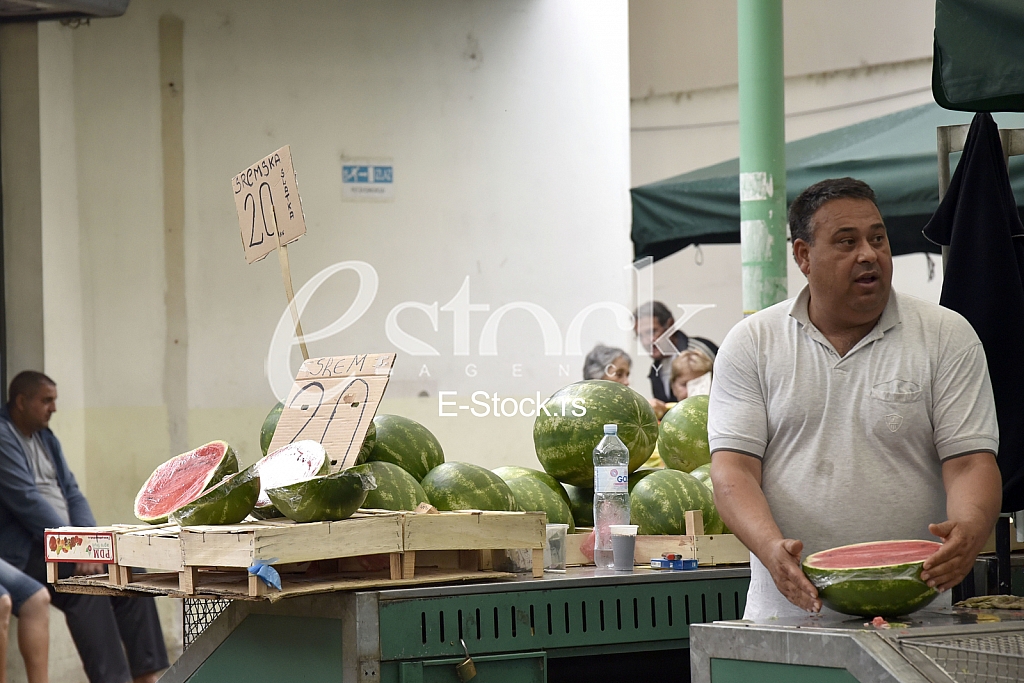 Watermelon on the market.