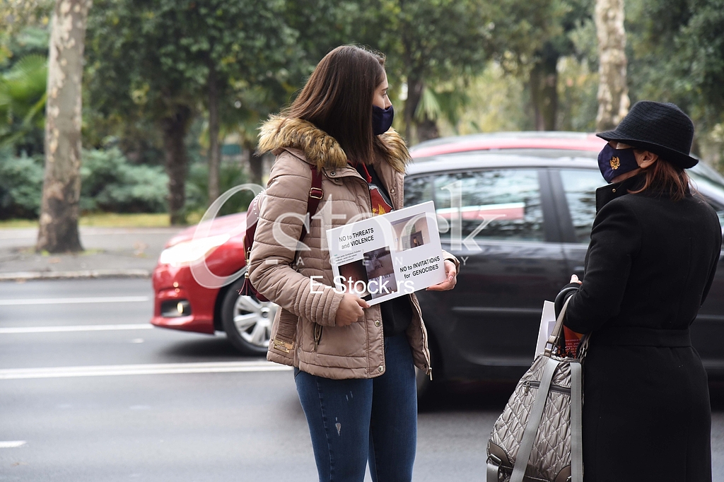 Protest ispred Skupstine Crne Gore