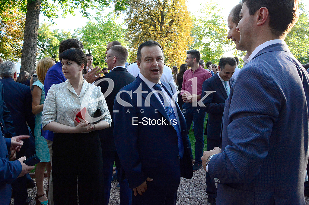 US ambassador Kyle Scott with his  guests to the celebration of Independence Day In the American residence