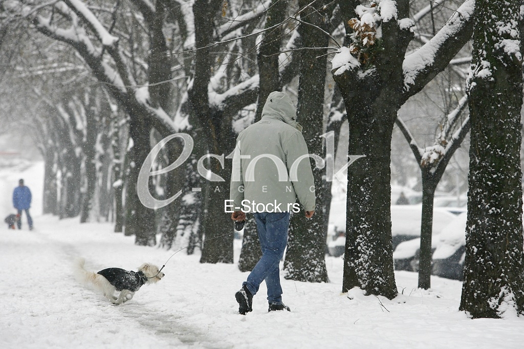People in winter time