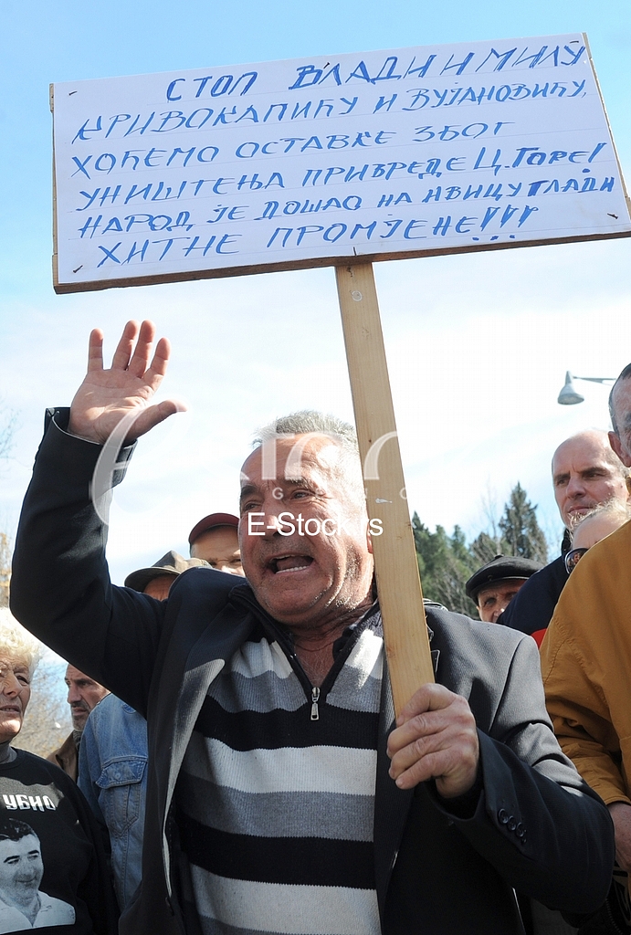 Street protest in Podgorica