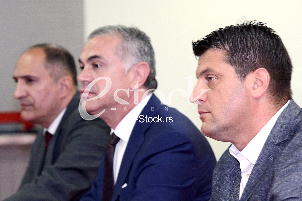 At a press conference at the 