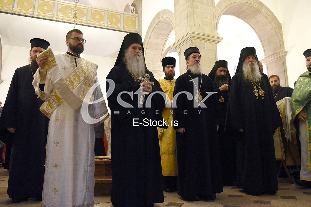 Mitropolit crnogorsko primorski Amfilohije Radovic, vladika Atanasije Rakita, vladika Teodosije