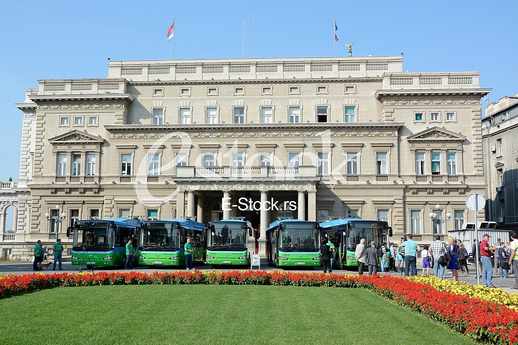 Presentation of city electro buses, major Sinisa Mali and Chinese Ambassador