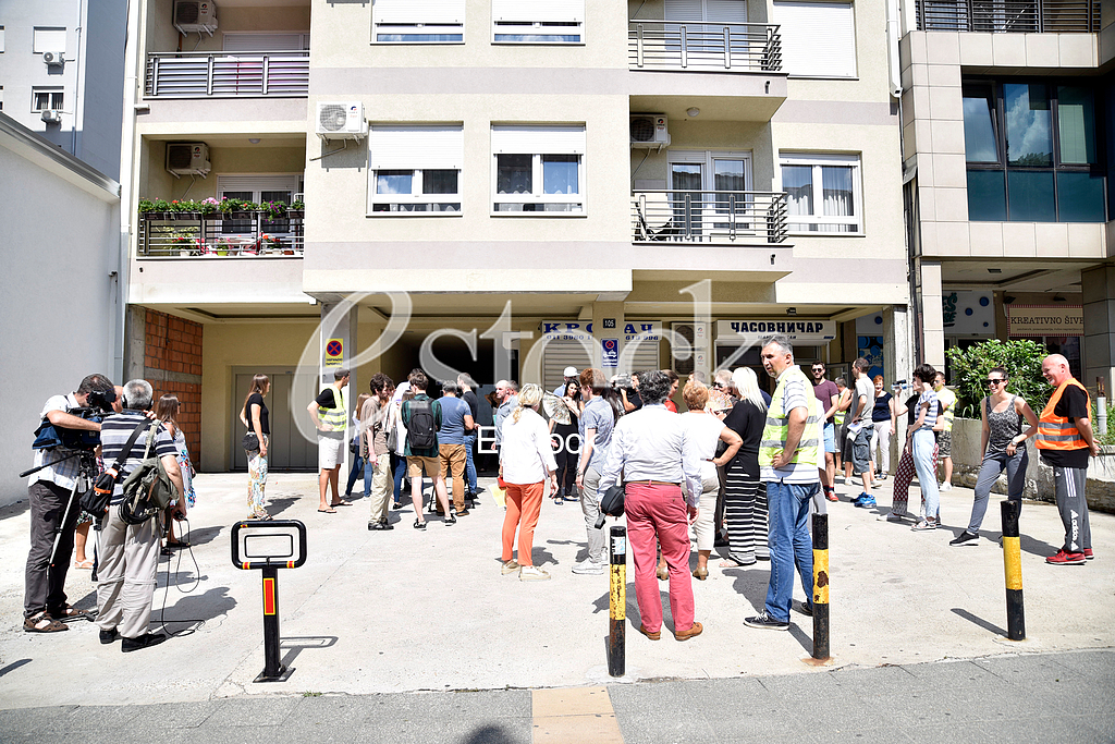 People protest against SAB firm