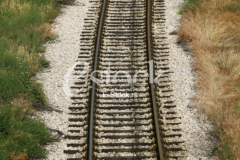 Cargo train platform railway tracks in a rural scene