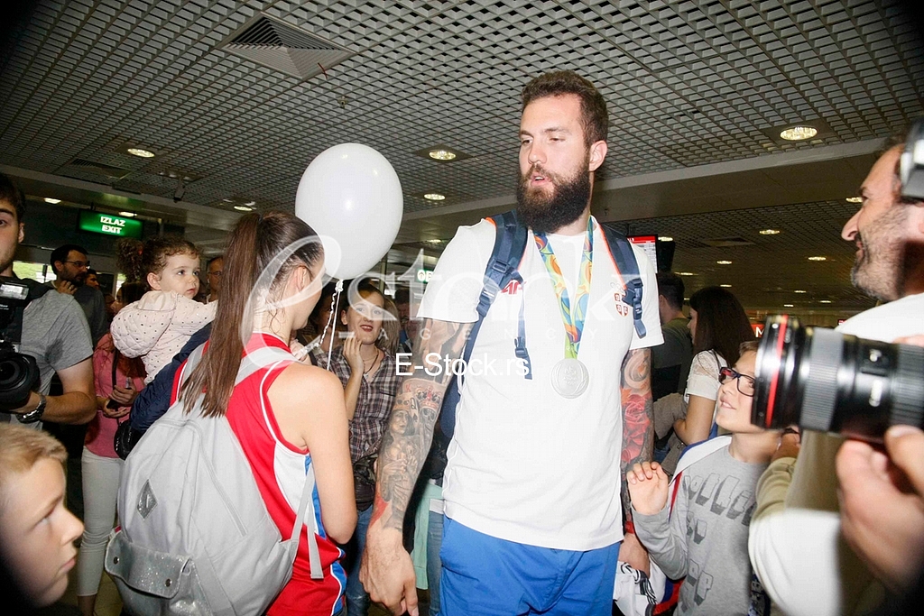 Serbia,Belgrade 23.08.2016. Serbian olimpic team on airport Nikola Tesla 