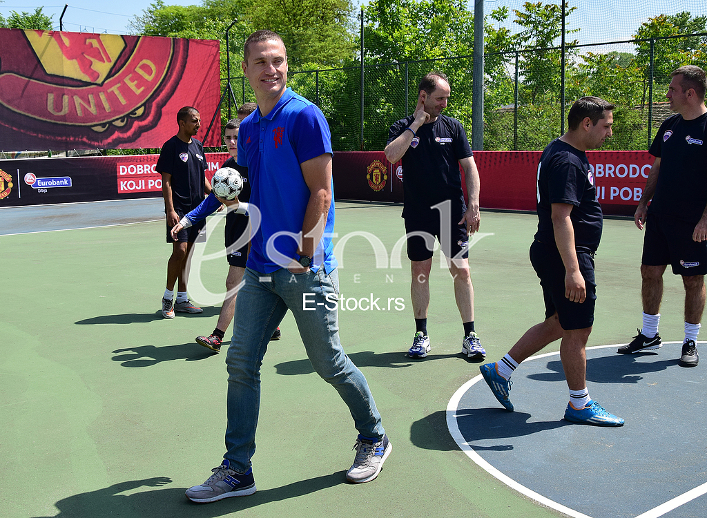 press conference at the restaurant Novak, The extension of cooperation between Eurobank Serbia and Manchester United FC, Nemanja Vidic