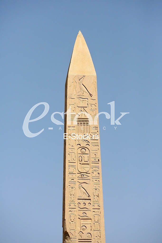 Ancient ruins of Karnak temple in Egypt in the summer