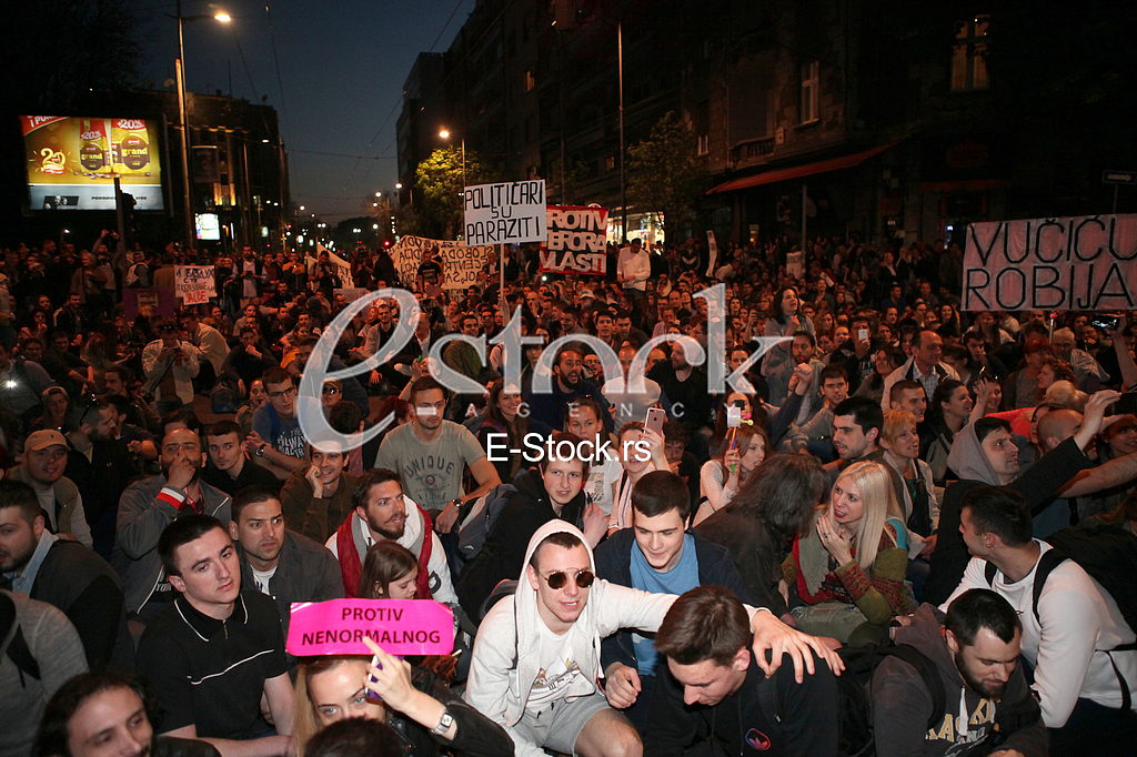 Demonstration for the Presidential elections Aleksandar Vucic