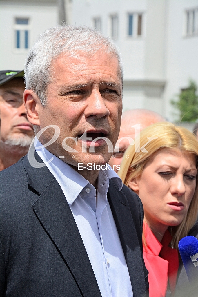 Meeting of the Democratic Party of Serbia in Hercegovacka street