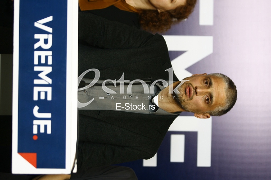 Cedomir Jovanovic speaks to the press