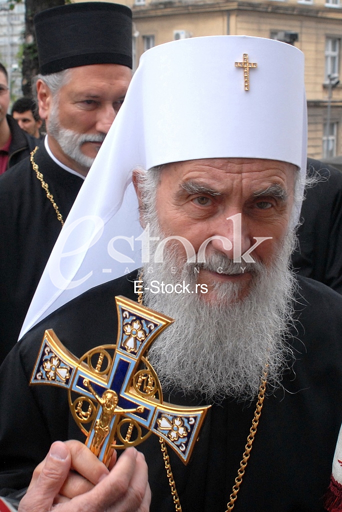 Serbian patriarch Irinej.
