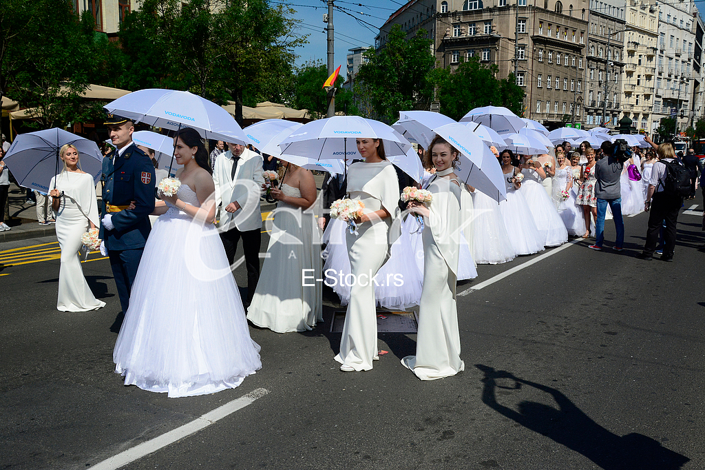 group wedding in front of City Assembly