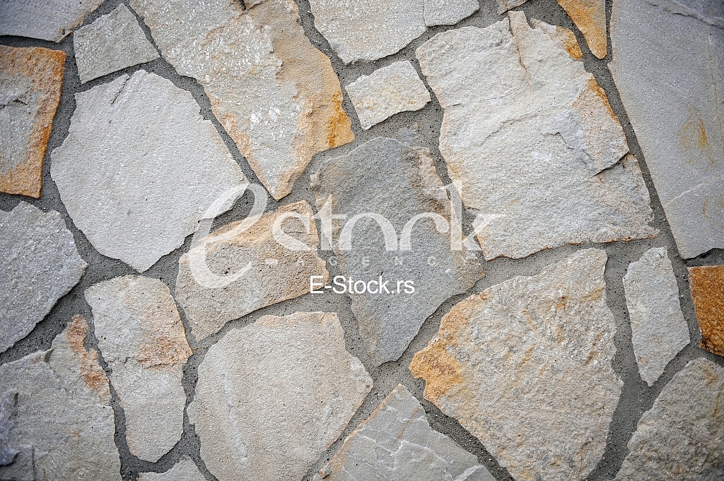 real stone wall and floor surface with cement
