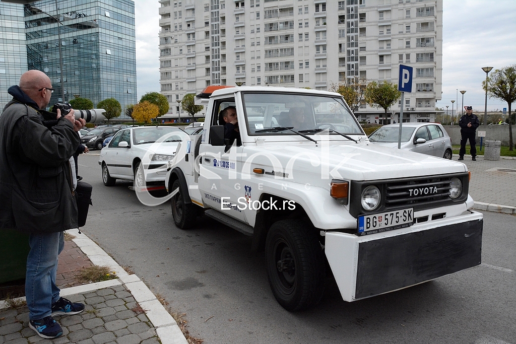  reports of an explosive device in the parking of Air Serbia, apartment block Belville Belgrade