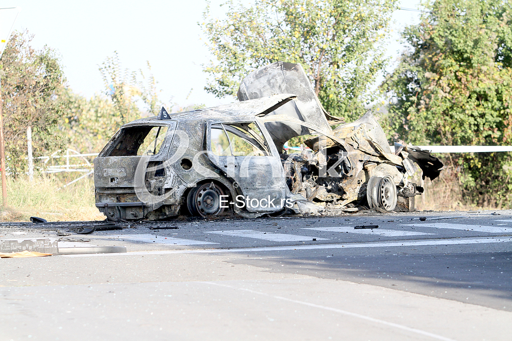 An explosion of a car in Vozdovac