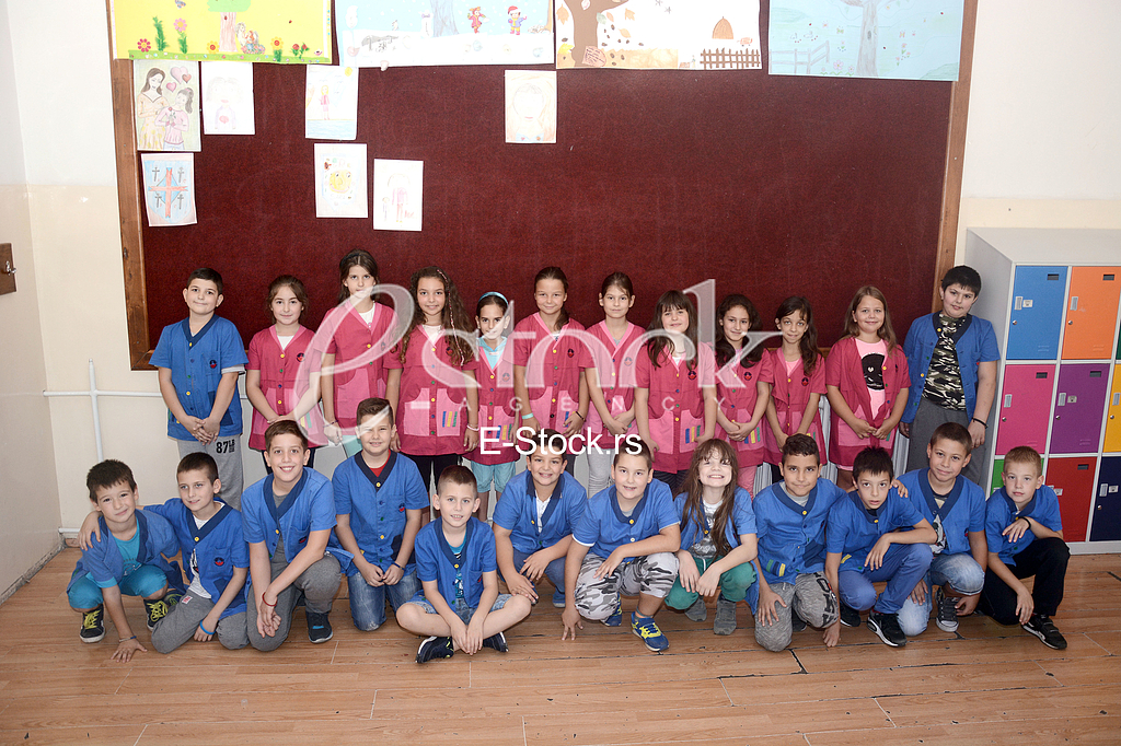 Uniforms for children in elementary school ''Aleksa Santic''.