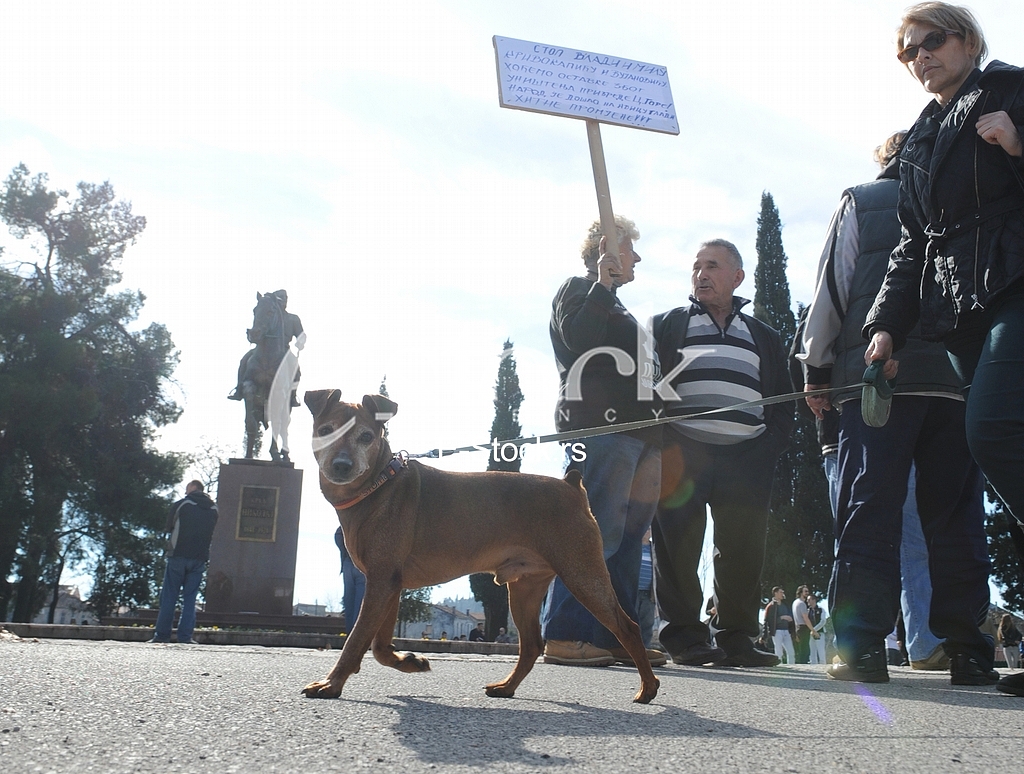 Street protest in Podgorica