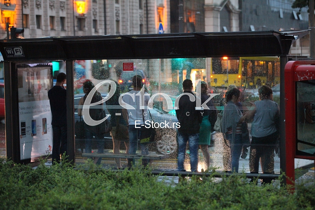 Bad weather,rain and thunders in Belgrade