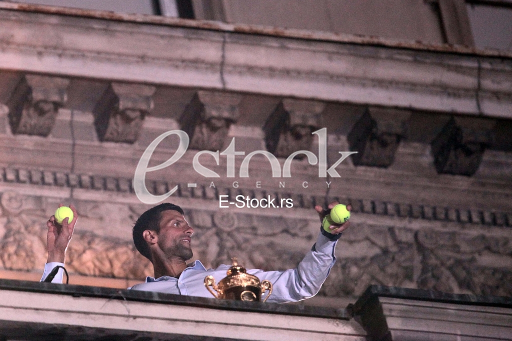 Novak Djokovic na terasi Skupstine grada