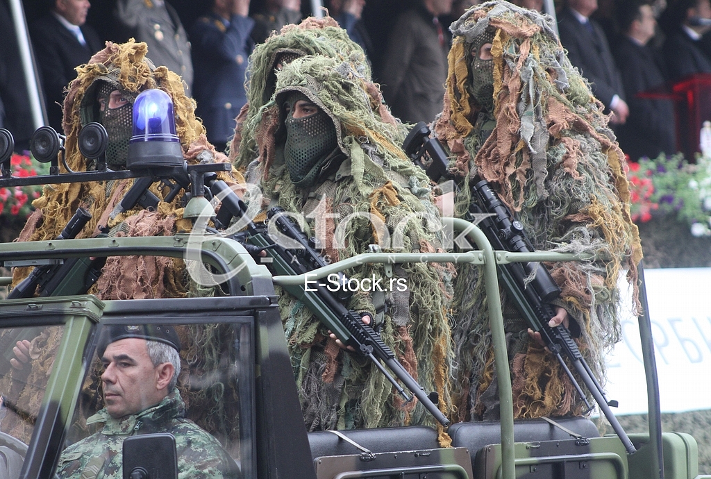 Parade of Serbia army