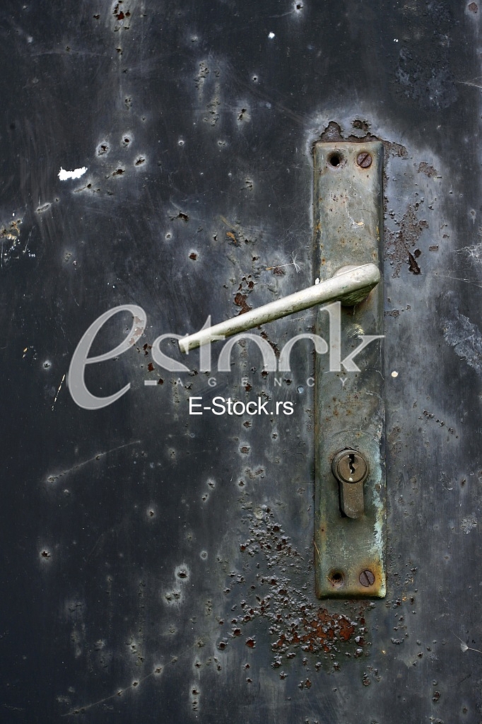 lock door, old metal door with lock