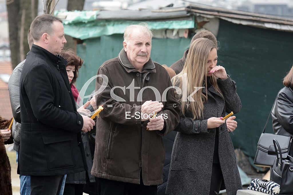 At the cemetery, giving importance to the  singer Miki Jevremovic.