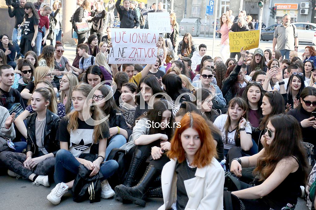 Protest ucenika Filoloske gimnazije