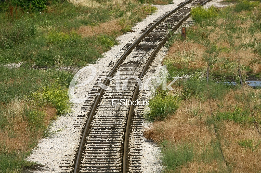 Cargo train platform railway tracks in a rural scene