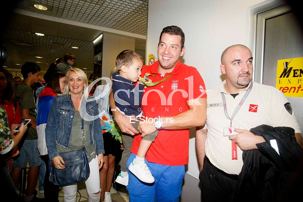 Serbia,Belgrade 23.08.2016. Serbian olimpic team on airport Nikola Tesla 