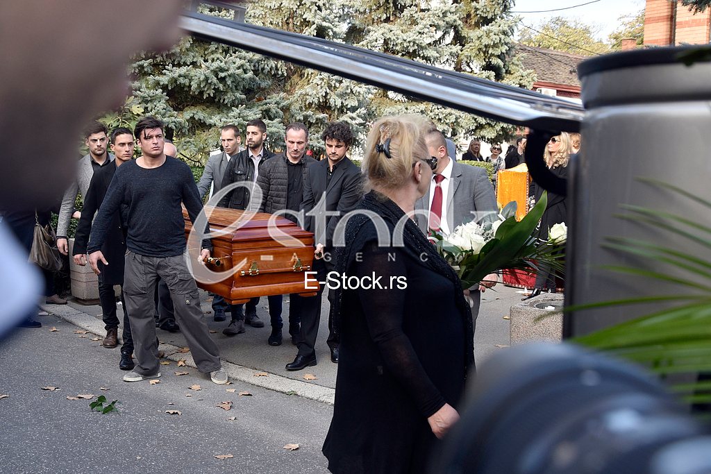 The funeral of actress Milena Dravic