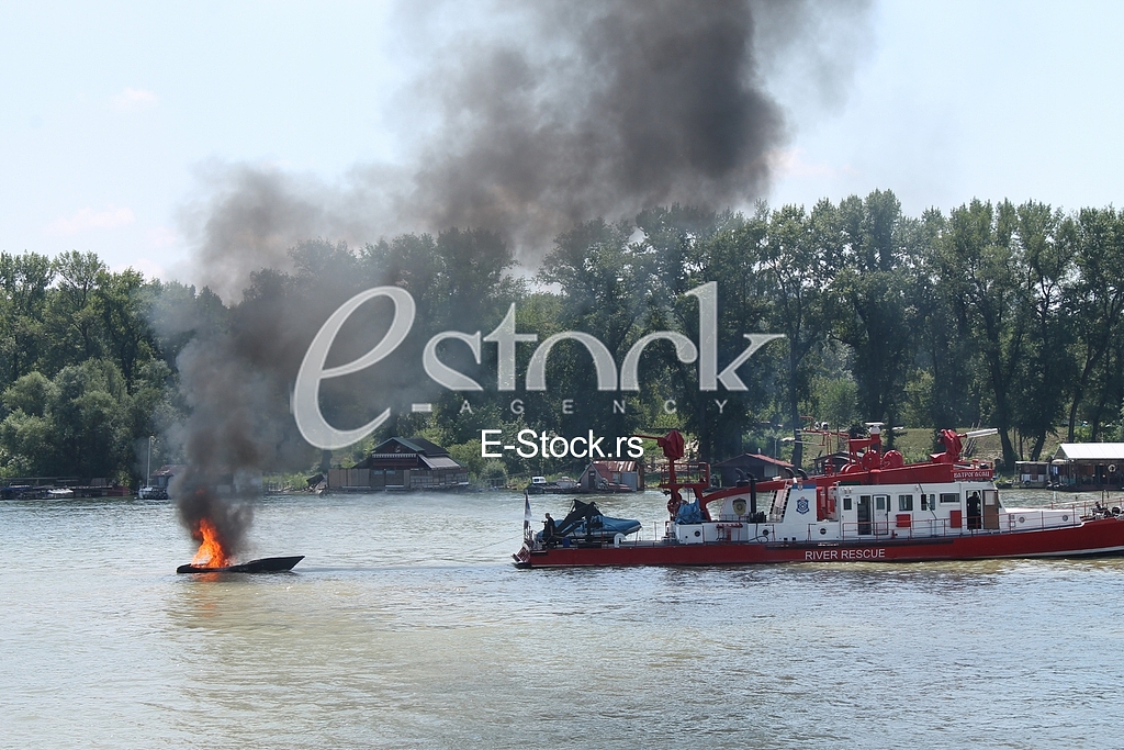 boat in flame