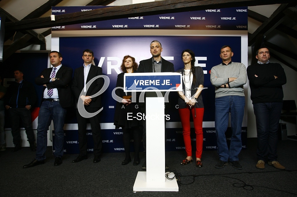 Cedomir Jovanovic speaks to the press