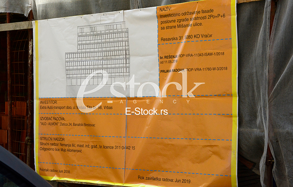 In Resavska street at the building site, a man fell into a hole of the elevator